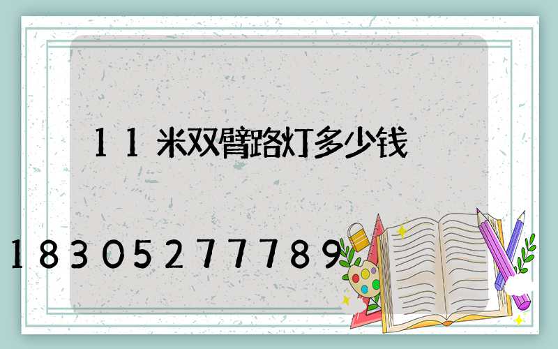 11米双臂路灯多少钱