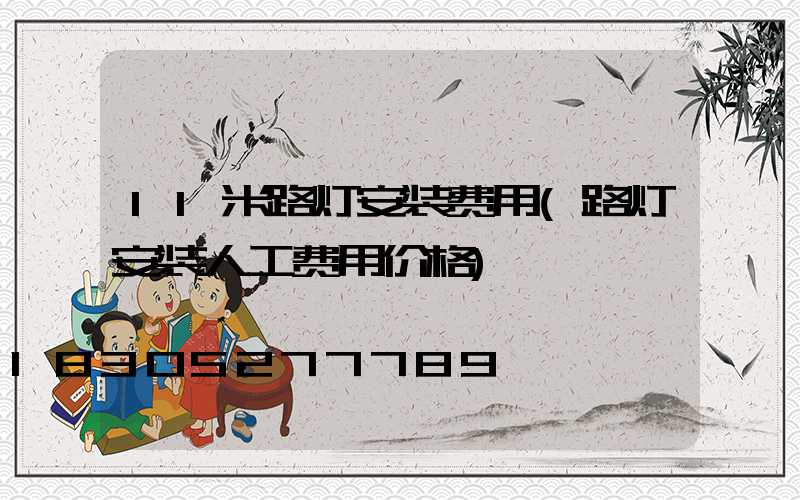 11米路灯安装费用(路灯安装人工费用价格)