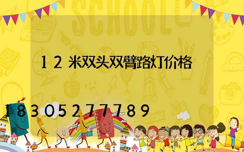 12米双头双臂路灯价格
