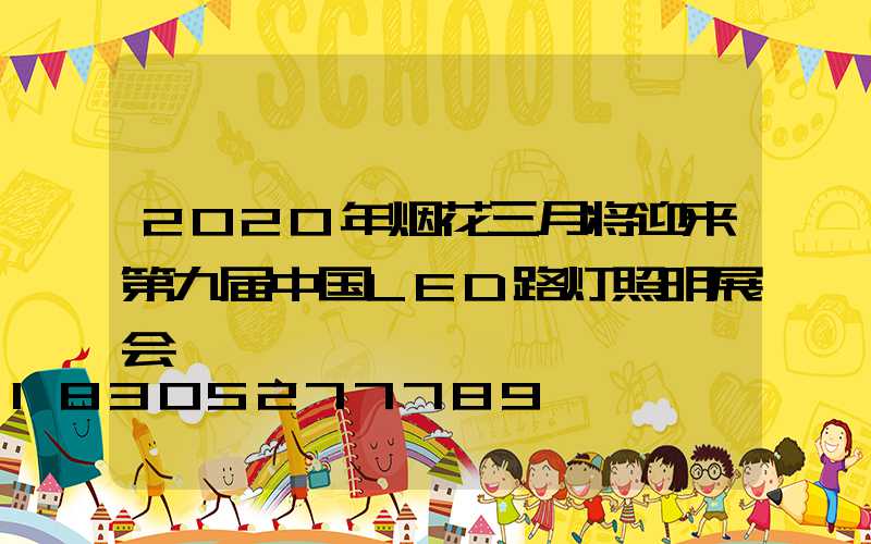 2020年烟花三月将迎来第九届中国LED路灯照明展会