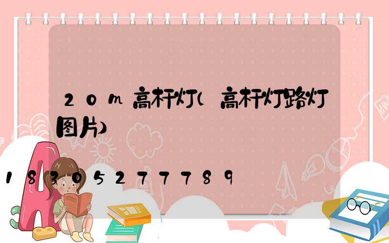 20m高杆灯(高杆灯路灯图片)