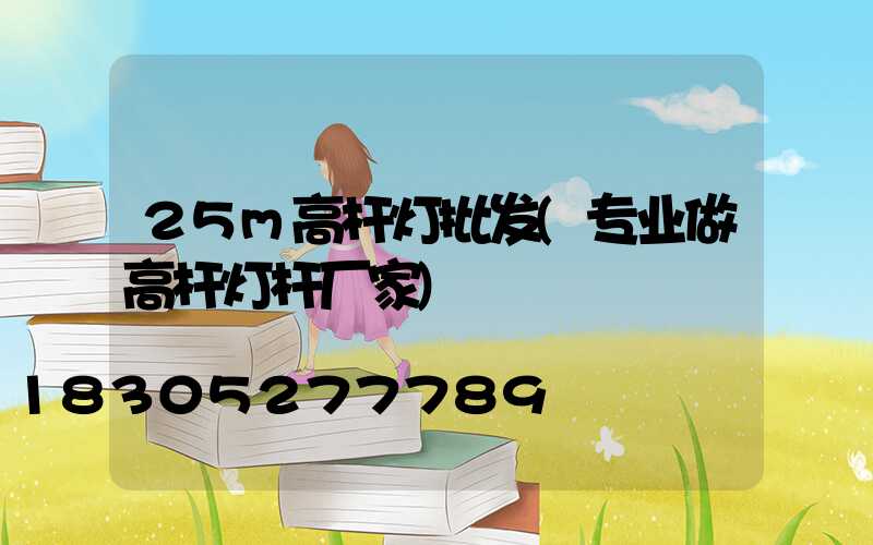 25m高杆灯批发(专业做高杆灯杆厂家)