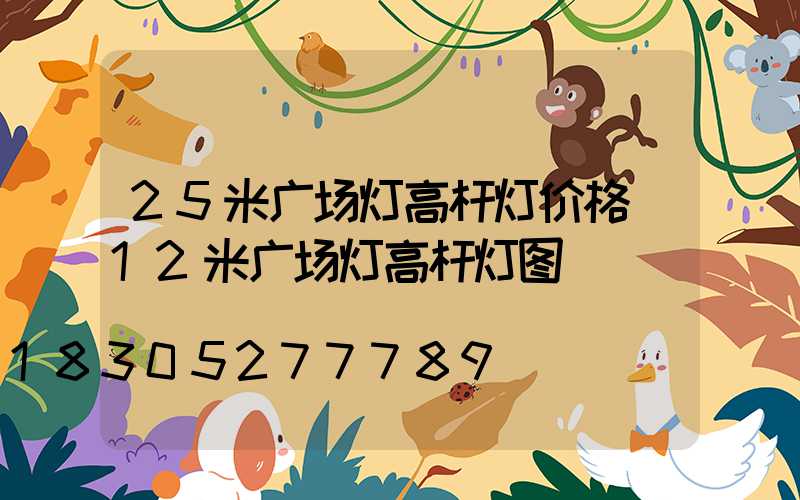 25米广场灯高杆灯价格(12米广场灯高杆灯图)