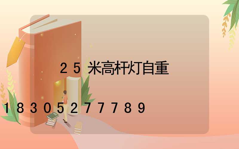 25米高杆灯自重