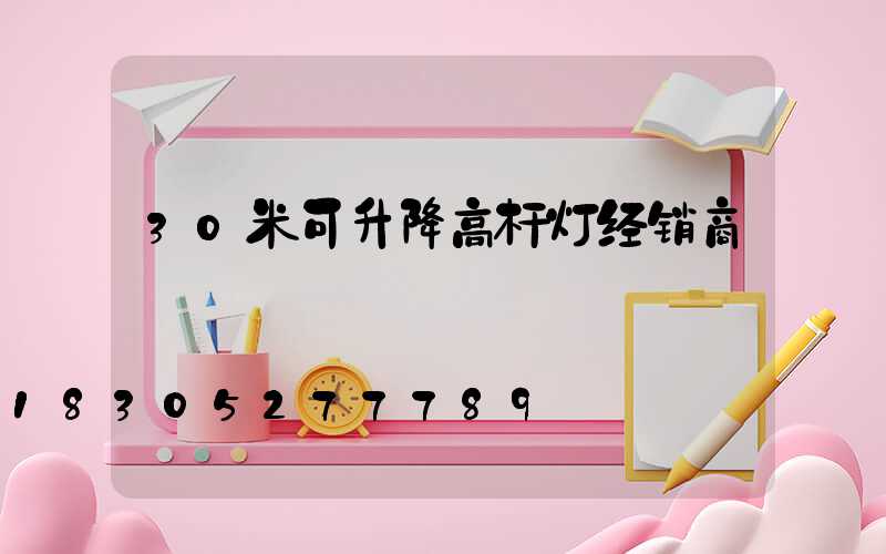 30米可升降高杆灯经销商