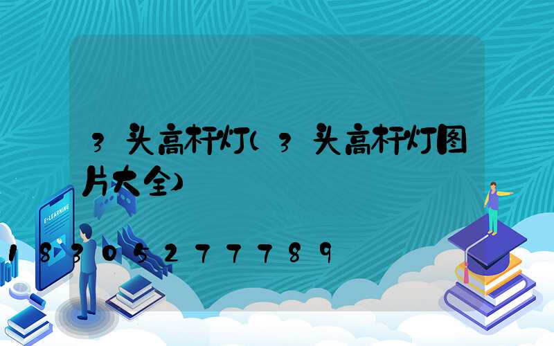 3头高杆灯(3头高杆灯图片大全)