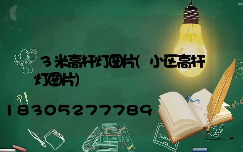 3米高杆灯图片(小区高杆灯图片)