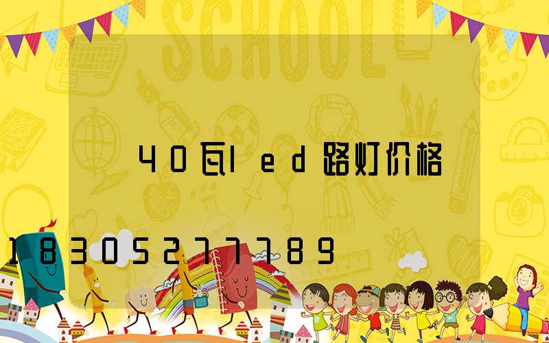 40瓦led路灯价格
