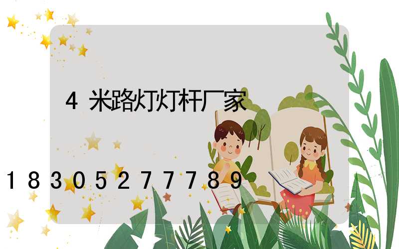 4米路灯灯杆厂家