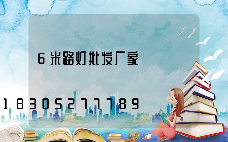 6米路灯批发厂家
