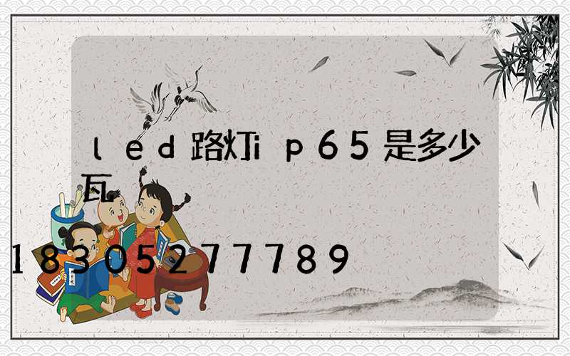 led路灯ip65是多少瓦