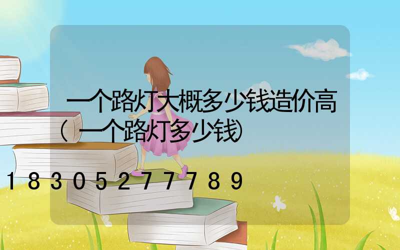 一个路灯大概多少钱造价高(一个路灯多少钱)