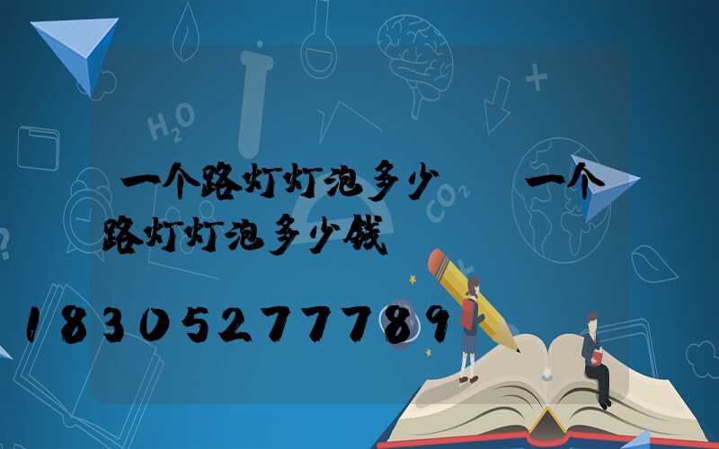 一个路灯灯泡多少w(一个路灯灯泡多少钱)
