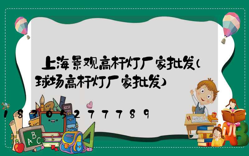 上海景观高杆灯厂家批发(球场高杆灯厂家批发)