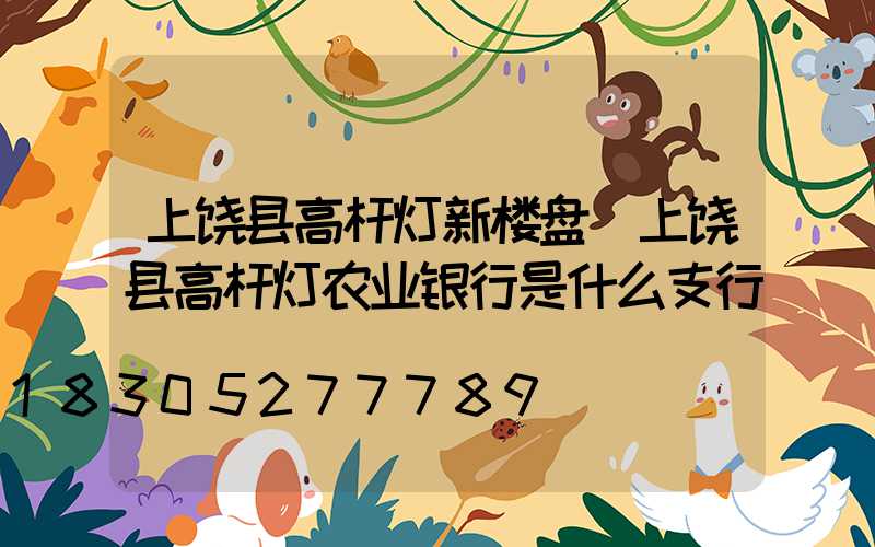 上饶县高杆灯新楼盘(上饶县高杆灯农业银行是什么支行)