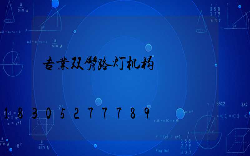 专业双臂路灯机构