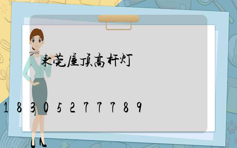 东莞屋顶高杆灯