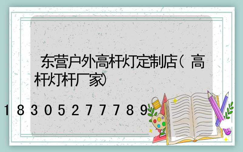 东营户外高杆灯定制店(高杆灯杆厂家)