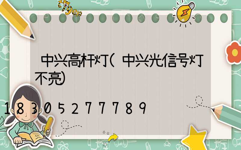 中兴高杆灯(中兴光信号灯不亮)