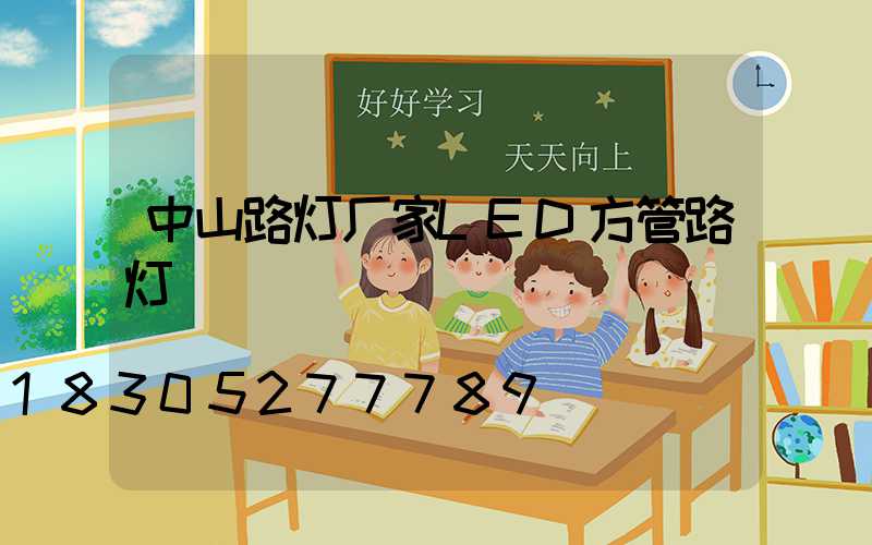 中山路灯厂家LED方管路灯