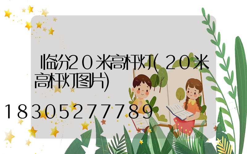 临汾20米高杆灯(20米高杆灯图片)