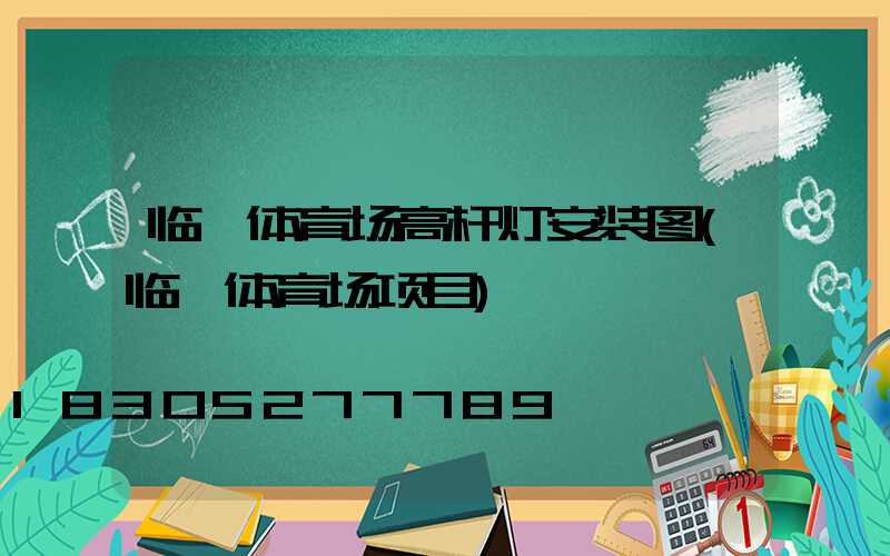 临沂体育场高杆灯安装图(临沂体育场项目)
