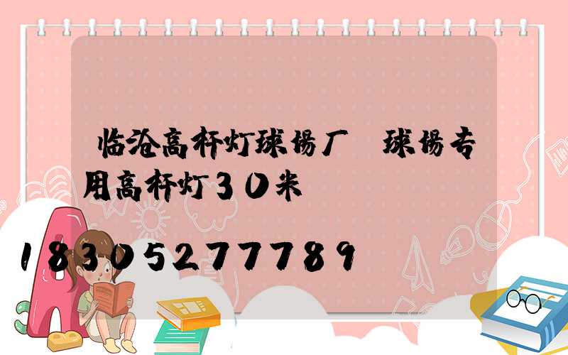 临沧高杆灯球场厂(球场专用高杆灯30米)