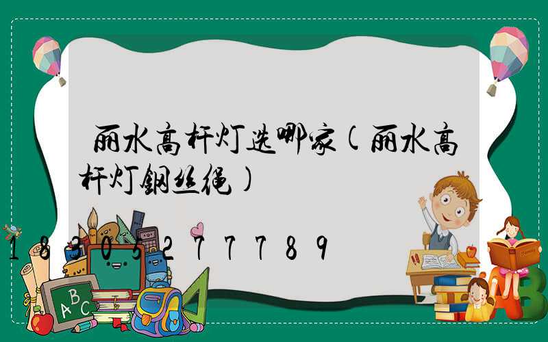 丽水高杆灯选哪家(丽水高杆灯钢丝绳)