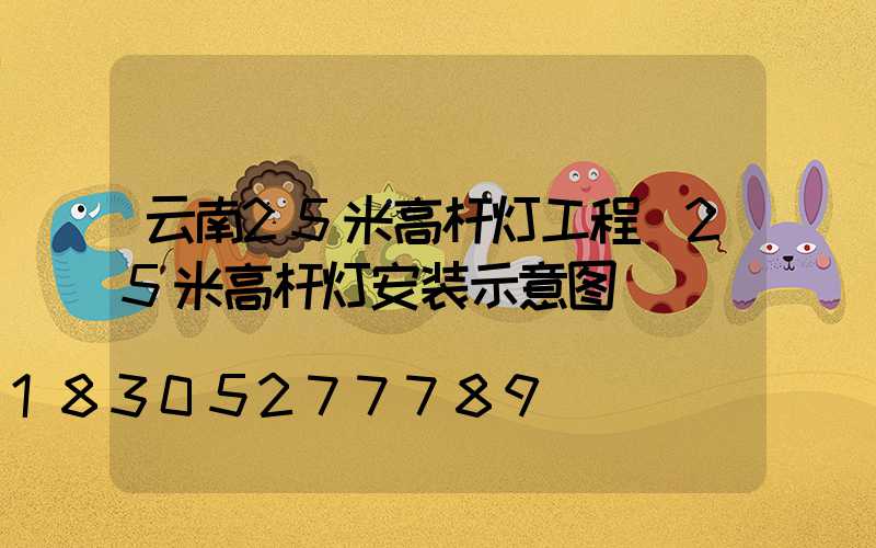 云南25米高杆灯工程(25米高杆灯安装示意图)