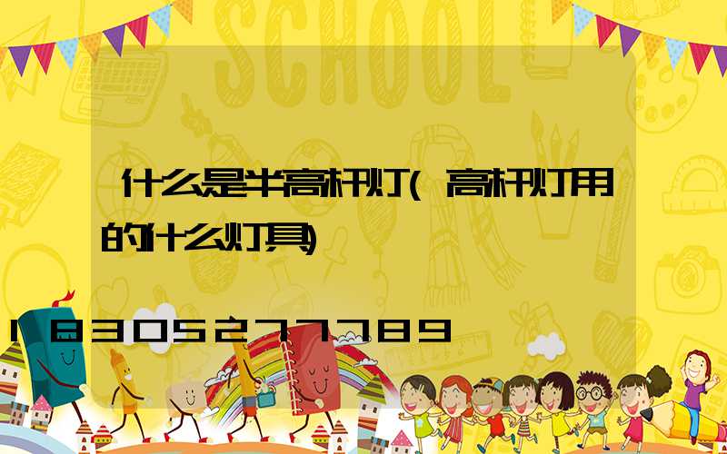 什么是半高杆灯(高杆灯用的什么灯具)