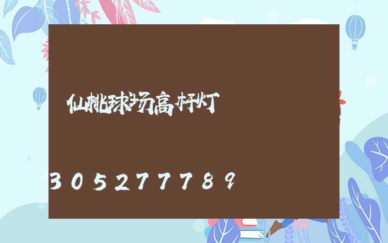 仙桃球场高杆灯