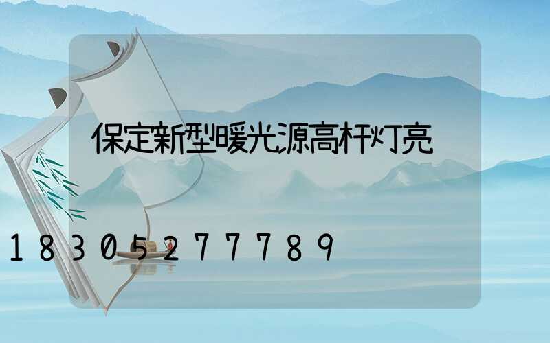 保定新型暖光源高杆灯亮