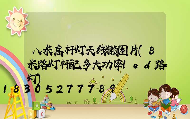 八米高杆灯天线獭图片(8米路灯杆配多大功率led路灯)