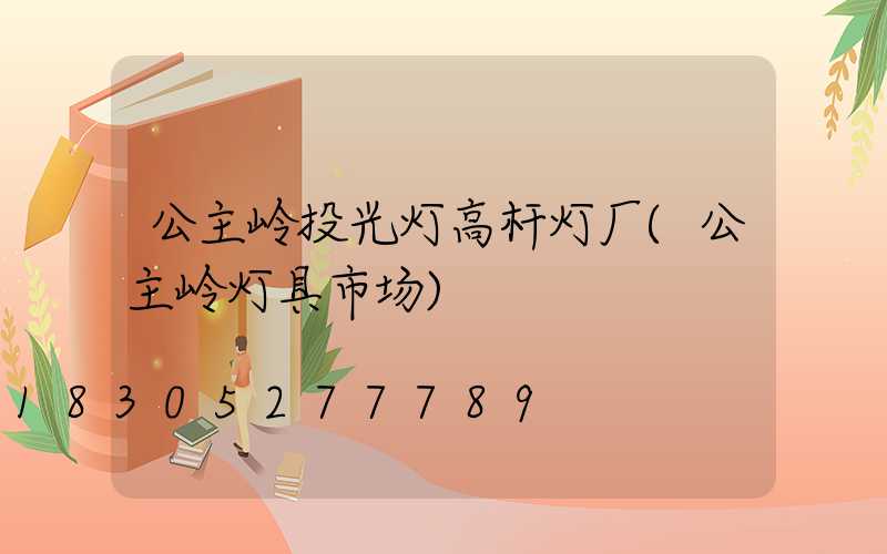公主岭投光灯高杆灯厂(公主岭灯具市场)