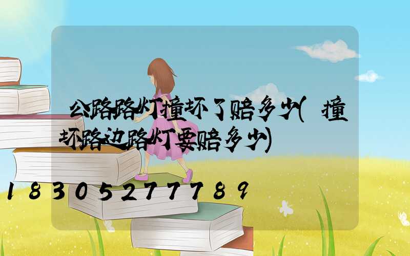 公路路灯撞坏了赔多少(撞坏路边路灯要赔多少)