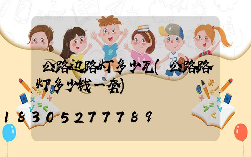 公路边路灯多少瓦(公路路灯多少钱一套)