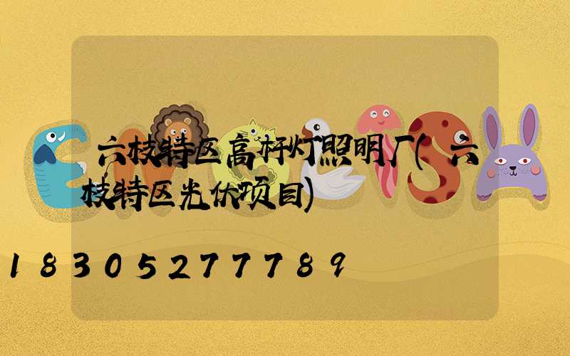 六枝特区高杆灯照明厂(六枝特区光伏项目)