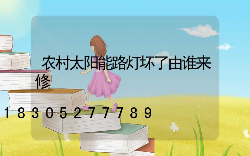 农村太阳能路灯坏了由谁来修