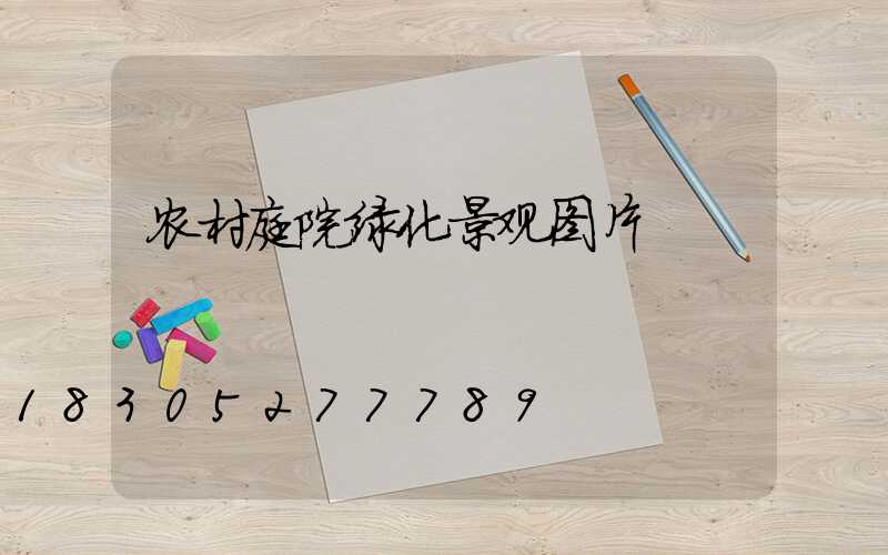 农村庭院绿化景观图片
