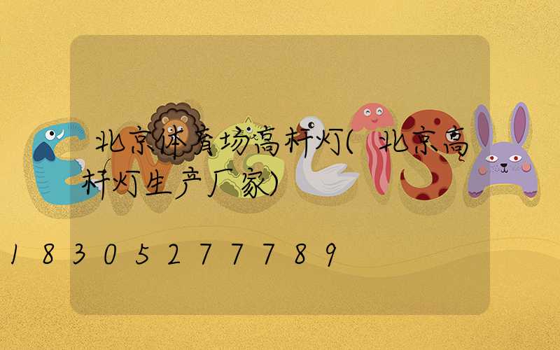 北京体育场高杆灯(北京高杆灯生产厂家)