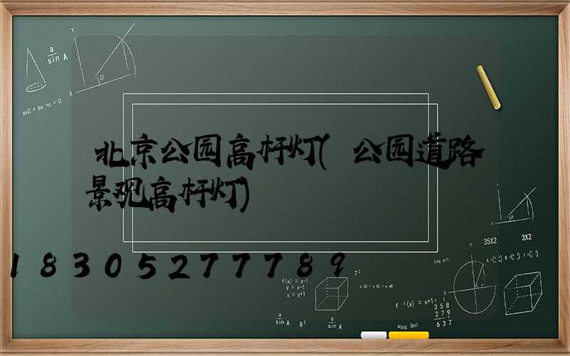 北京公园高杆灯(公园道路景观高杆灯)