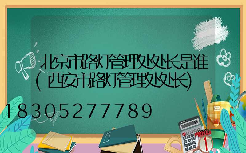 北京市路灯管理处处长是谁(西安市路灯管理处处长)