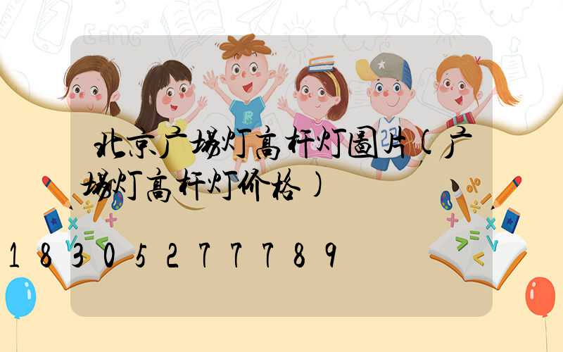 北京广场灯高杆灯图片(广场灯高杆灯价格)