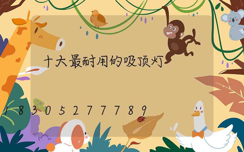 十大最耐用的吸顶灯