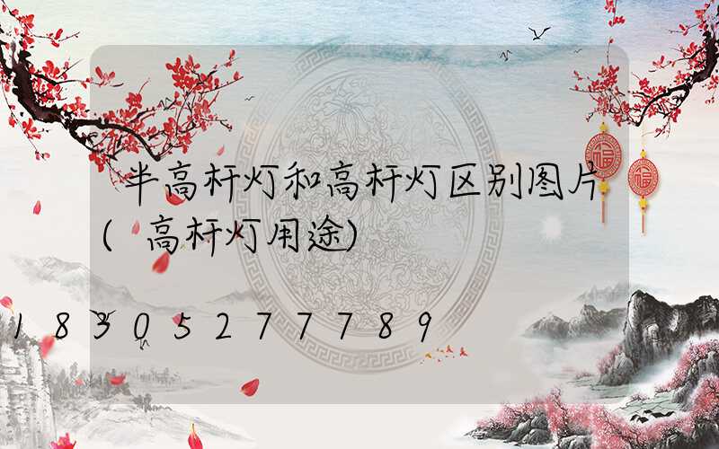 半高杆灯和高杆灯区别图片(高杆灯用途)