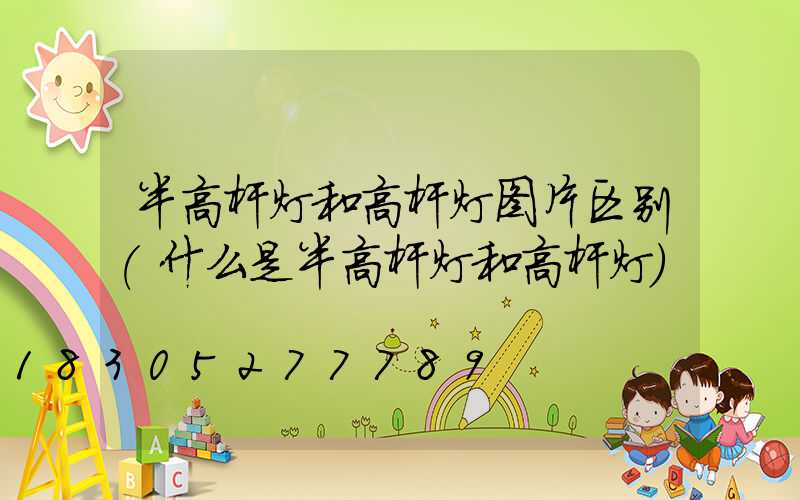 半高杆灯和高杆灯图片区别(什么是半高杆灯和高杆灯)