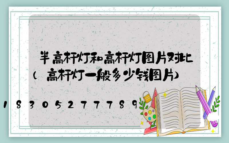 半高杆灯和高杆灯图片对比(高杆灯一般多少钱图片)