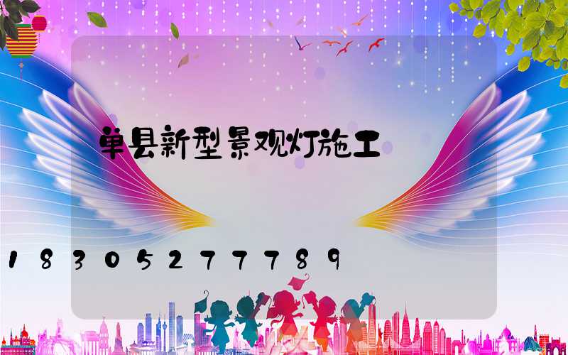 单县新型景观灯施工