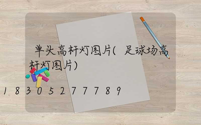 单头高杆灯图片(足球场高杆灯图片)