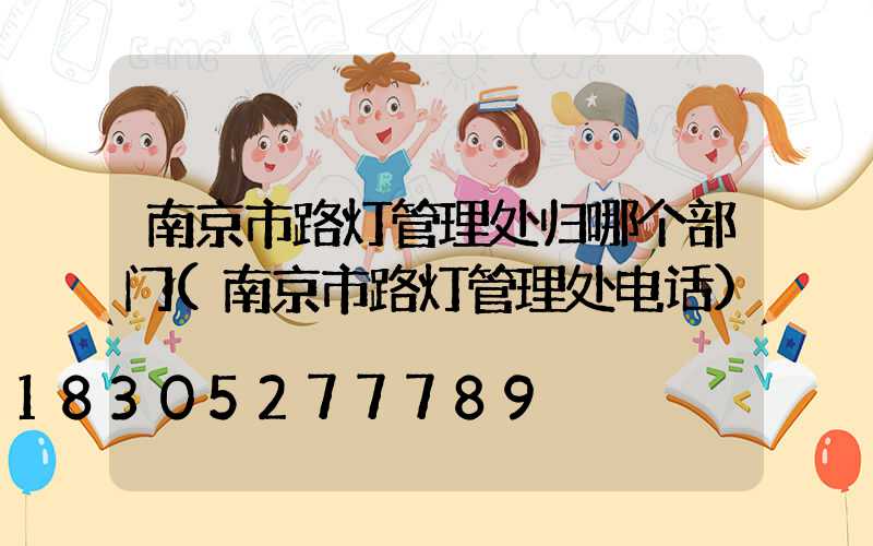 南京市路灯管理处归哪个部门(南京市路灯管理处电话)